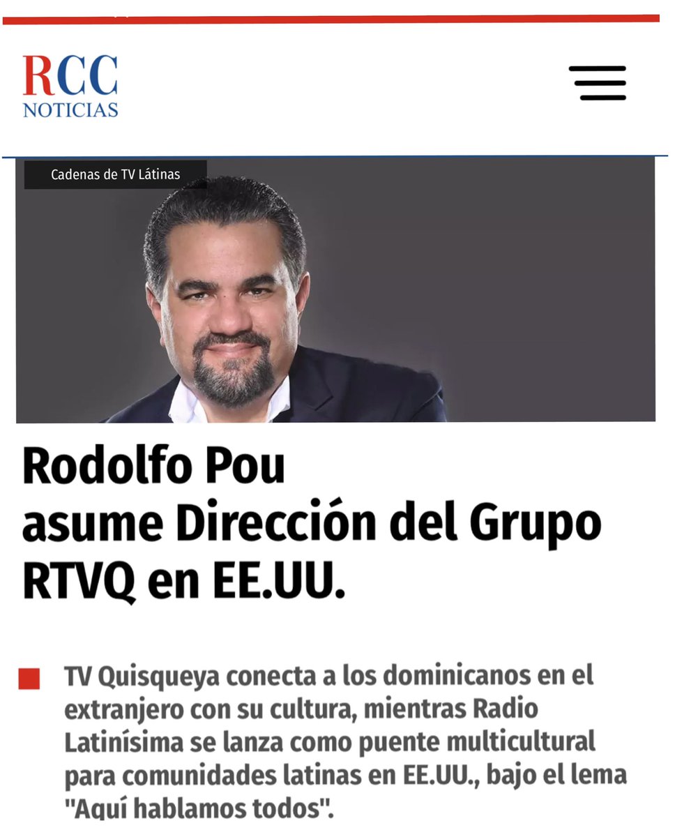 Asumo este reto con el compromiso de transformar nuestras plataformas en puentes sólidos entre los pueblos que dejamos atrás y las vidas que estamos construyendo en el exterior. TV Quisqueya y Radio Latinísima serán voces firmes, auténticas y representativas de nuestra gente.