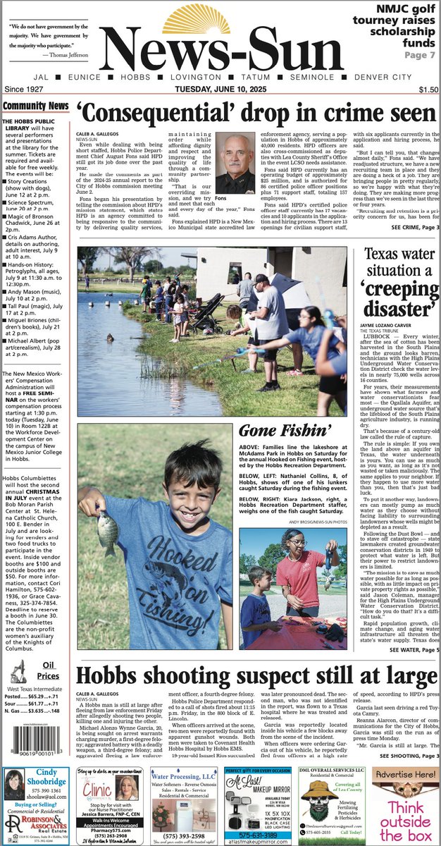 Today's edition: HPD reports drop in crime - mailchi.mp/939091709240/t…