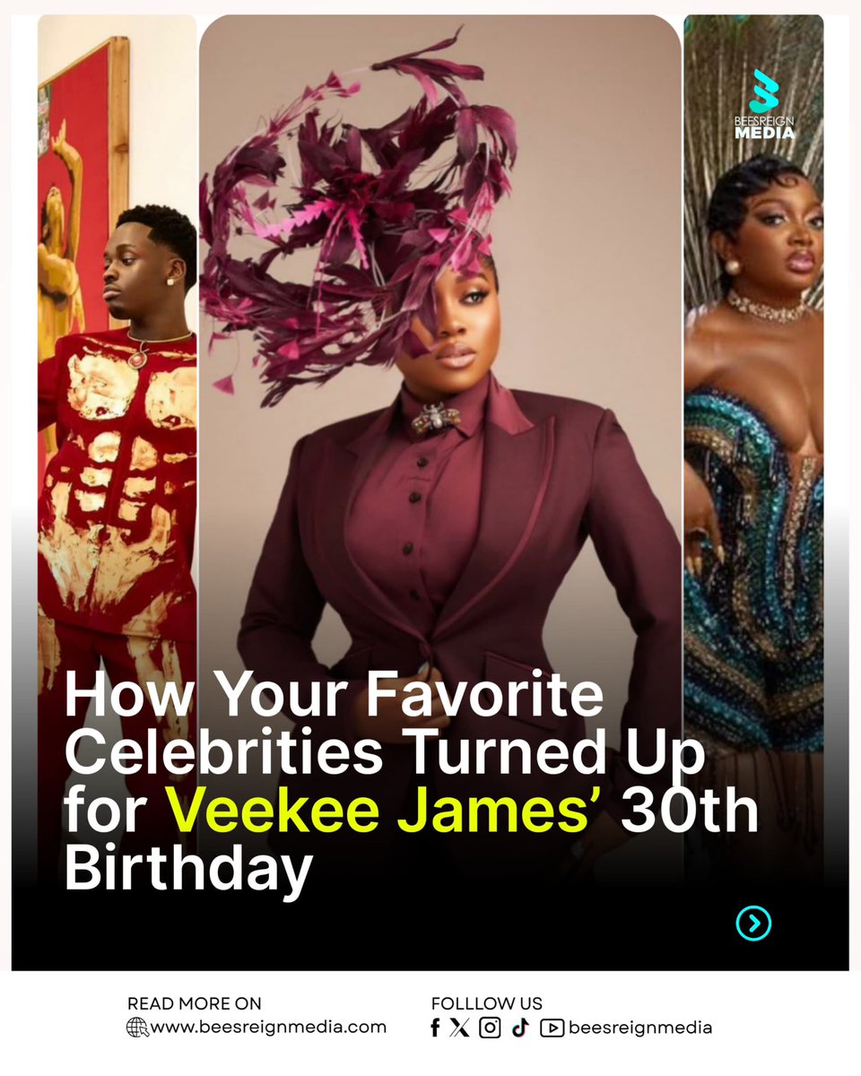 beesreignmedia's tweet image. Veekee James 30th birthday Party  was a STAR-studded affair! ✨ 
Feeling like royalty with all these celebs showing love! 
Follow this thread to see who rolled through!

Follow @beesreignmedia for more updates 

#veekeejames #nigerianfashion #luxuryevent #veekeejames30thsoiree