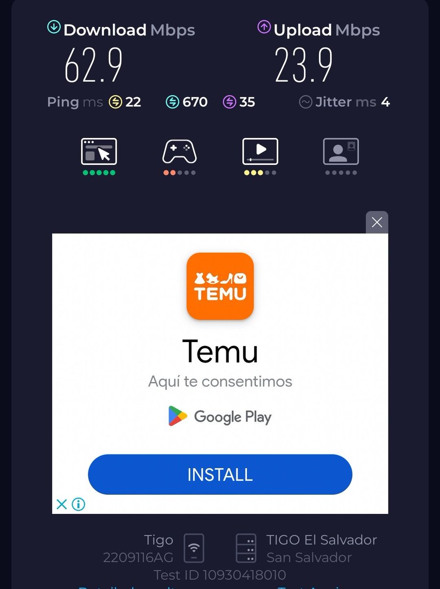 Que curioso que <a href="/TigoElSalvador/">Tigo El Salvador</a> envía a técnicos a revisar tu servicio y hagan speed tests que les salen hasta más de lo que dice tu contrato pero lo haces vos y ni la mitad (200mb) te tira increíble el mal servicio