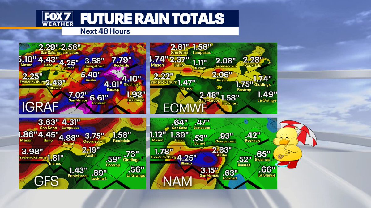 Future rain totals are trending wetter the next 48 hours.