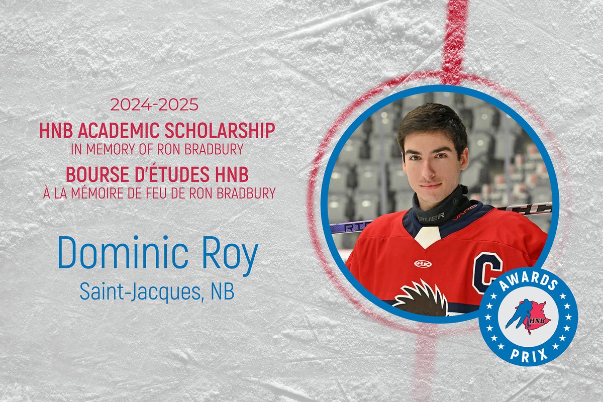 HNB Academics Scholarship in memory of Ron Bradbury: 

Dominic Roy - Cité des Jeunes A. M. Sormany.

Ron Bradbury Memorial Scholarship was established in 2002 to recognize the outstanding contribution of Ron Bradbury to the sport of hockey.  This award is being presented to high