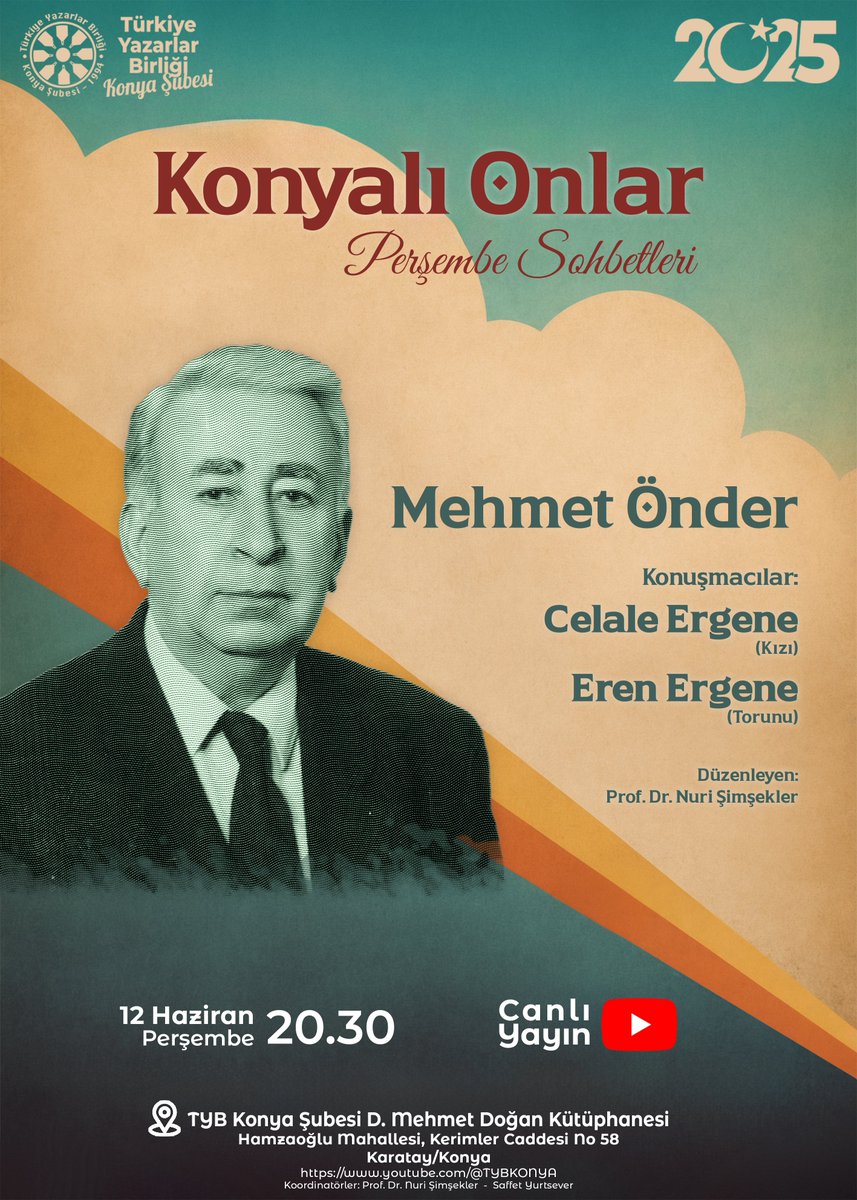 Bu hafta Perşembe sohbetlerinde Mehmet Önder'i konuşacağız. Vakti müsait herkesi bekleriz