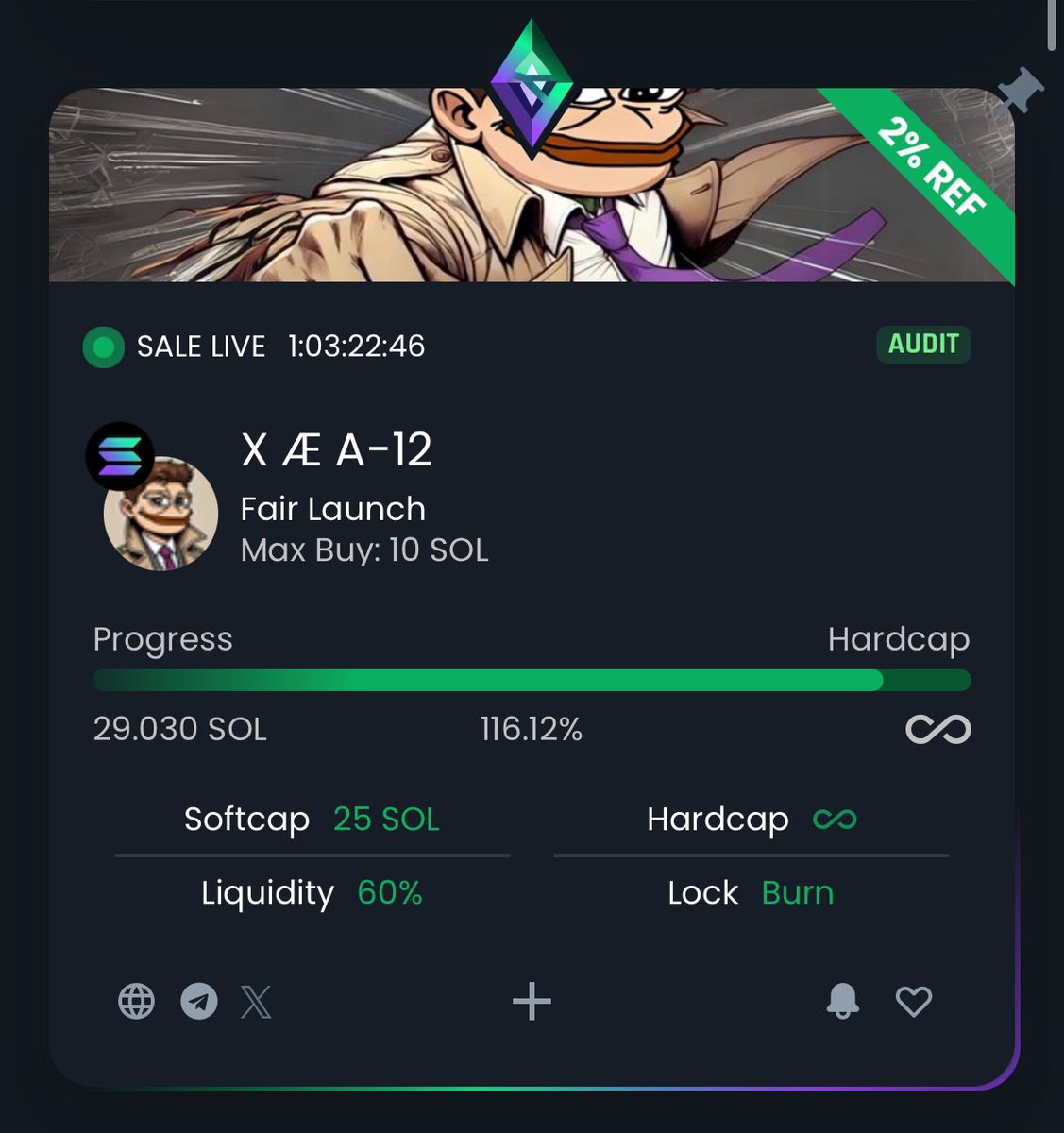 xaexcrypto's tweet photo. We’re flying — 30 $SOL is in sight and we could smash it in minutes.
🔥 Momentum’s real
💰 Airdrop’s live (100K per buy)
🧨 Chart’s about to melt
👉 Buy now on Gempad
https://t.co/EFy58qQLCU
#XAEX #Solana #Fairlaunch #30SOLIncoming #Next100x https://t.co/hHsZyn9xpw