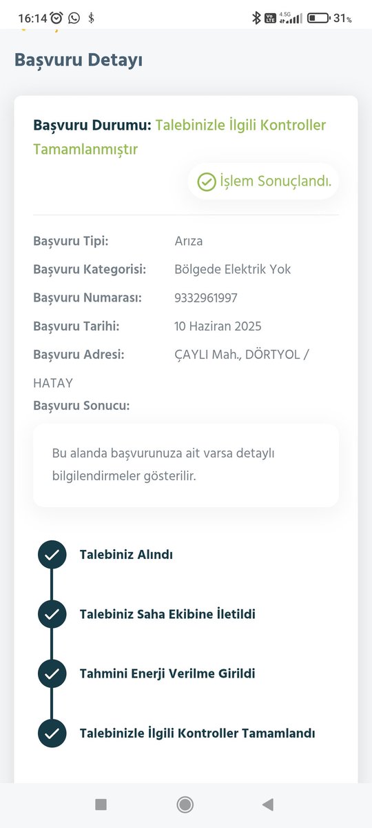 Toroslar EnerjiSA saat:06.30 dan itibaren elektrik yok. 186'yı arıyorum sorun bizden kaynaklı değil mesajı gönderiyorsunuz 3 fazdan bir tanesi yok nasıl sizden kaynaklı değil