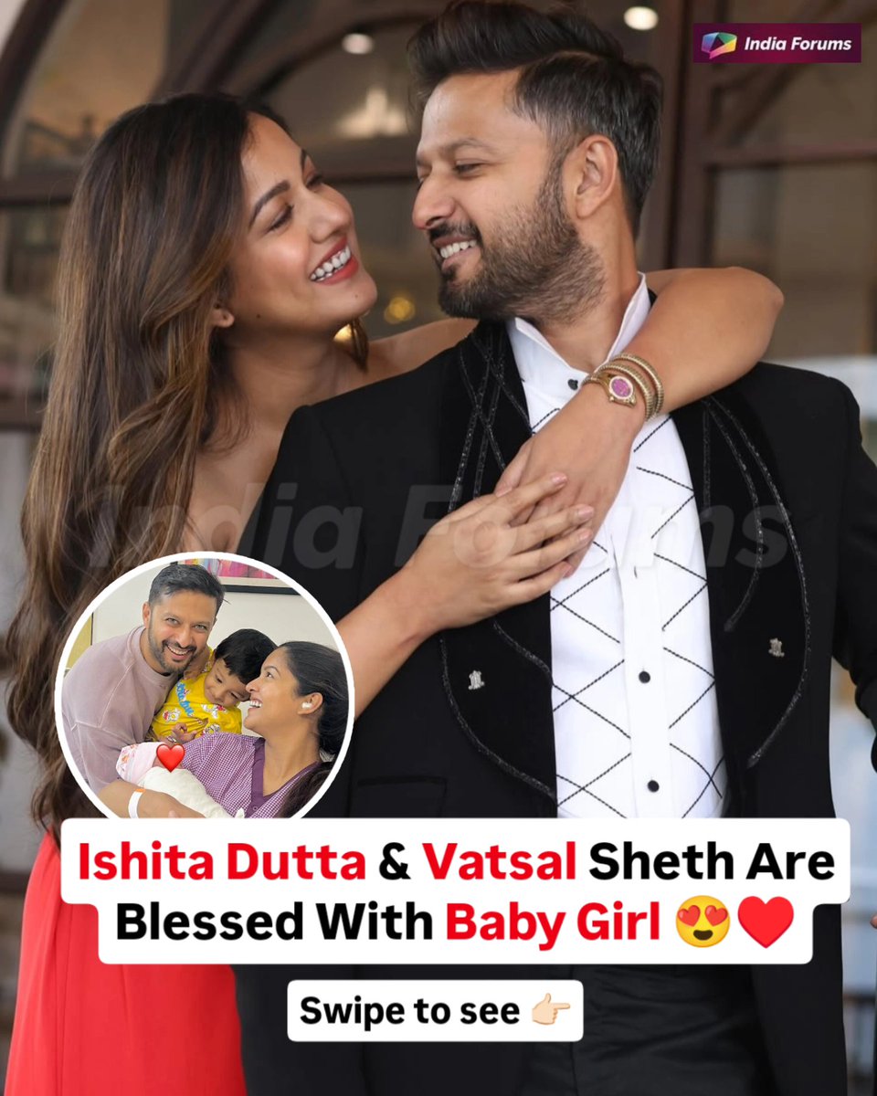 indiaforums's tweet photo. Congratulations to Ishita Dutta and Vatsal Sheth as they are blessed with baby girl 🥹
The family is complete ♥️
.
.
#ishitadutta #vatsalsheth #babygirl #parenthood #familycomplete #if #indiaforums https://t.co/fTrxpvIAO1