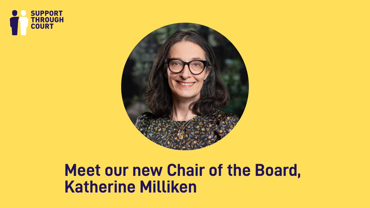 Support Through Court (@supporttcourt) on Twitter photo We’re thrilled to welcome Katherine Milliken as our new Chair! 👏
She brings fantastic legal & leadership experience to the role as COO at <a href="/MacfarlanesLLP/">Macfarlanes LLP</a>.
Huge thanks to outgoing Chair Caroline Artis for her incredible support 💙
Find out more here: supportthroughcourt.org/news/qa-with-o… We’re thrilled to welcome Katherine Milliken as our new Chair! 👏
She brings fantastic legal & leadership experience to the role as COO at <a href="/MacfarlanesLLP/">Macfarlanes LLP</a>.
Huge thanks to outgoing Chair Caroline Artis for her incredible support 💙
Find out more here: supportthroughcourt.org/news/qa-with-o…