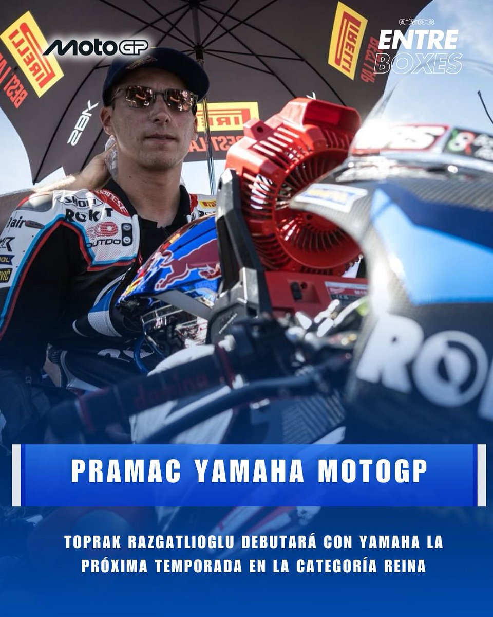 🚨 TOPRAK AL PRAMAC YAMAHA MOTOGP LA PRÓXIMA TEMPORADA 

El turco debutará en la categoría reina de la mano de la mano de Yamaha. 

#MotoGP #Toprak #Yamaha