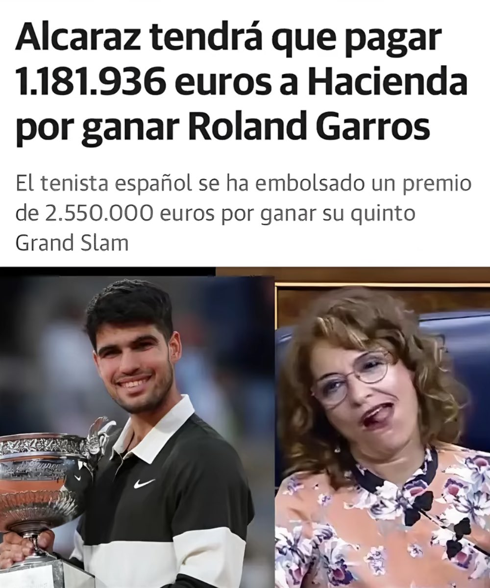 Capitana_espana's tweet image. 🛑 Dos noticias que se entienden mejor juntas. 

Alcaraz tiene 22 años. Lo veis justo?