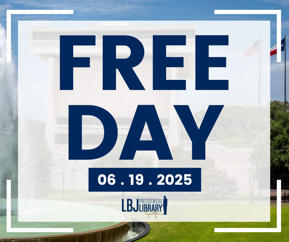 In honor of #Juneteenth, admission to the #LBJLibrary will be FREE tomorrow. See you then!

🎟️ lbjlibrary.org/visit
