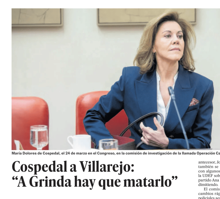 ETGafapasta's tweet photo. Recuerden quien es la #MAFIA...

#Cospedal a #Villarejo: "A #Grinda hay que #matar lo"

#MafiaODemocracia #PartidoPopular #IlegalizaciónYA #PartidoMafioso #PartidoCorrupto 

👇👇👇🙄🙄🙄👇👇👇 https://t.co/NFmvPBKDh9