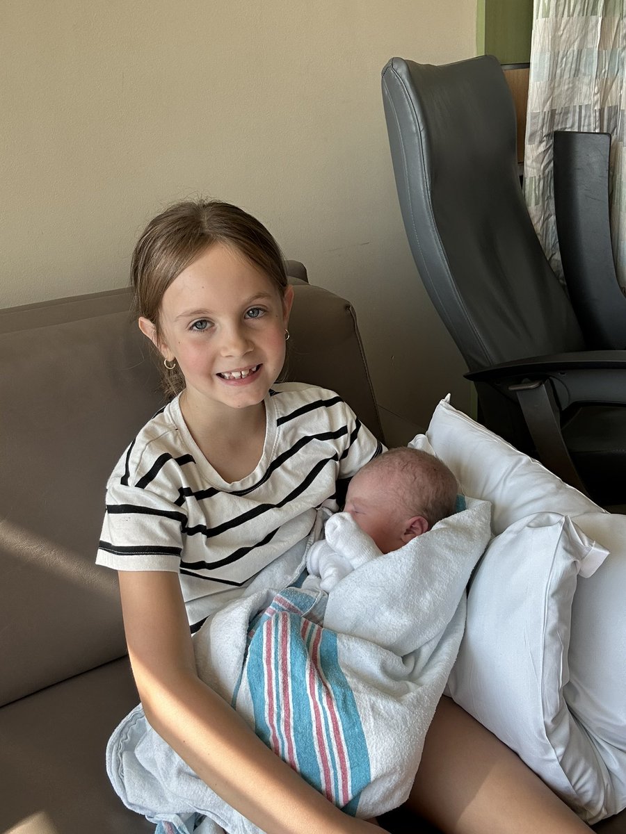 Busy week around here! 6/2/25 Mack Morris made his arrival. Grateful for the doctors and nurses and their care. Especially proud of my incredibly strong wife. And love seeing his siblings embrace the newest member of the crew.