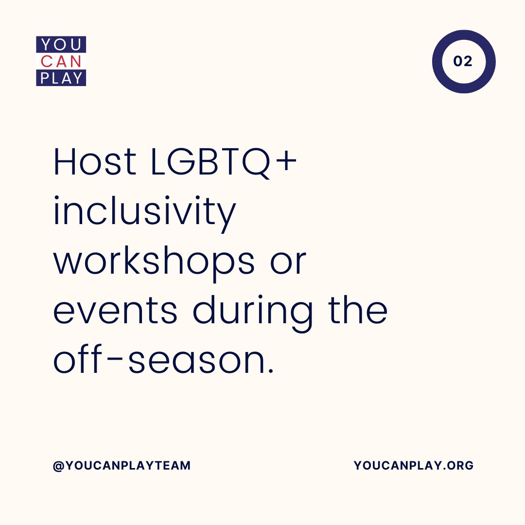 YouCanPlayTeam's tweet image. Support Off-Season Inclusivity Events #YouCanPlay #Pride #Pride365