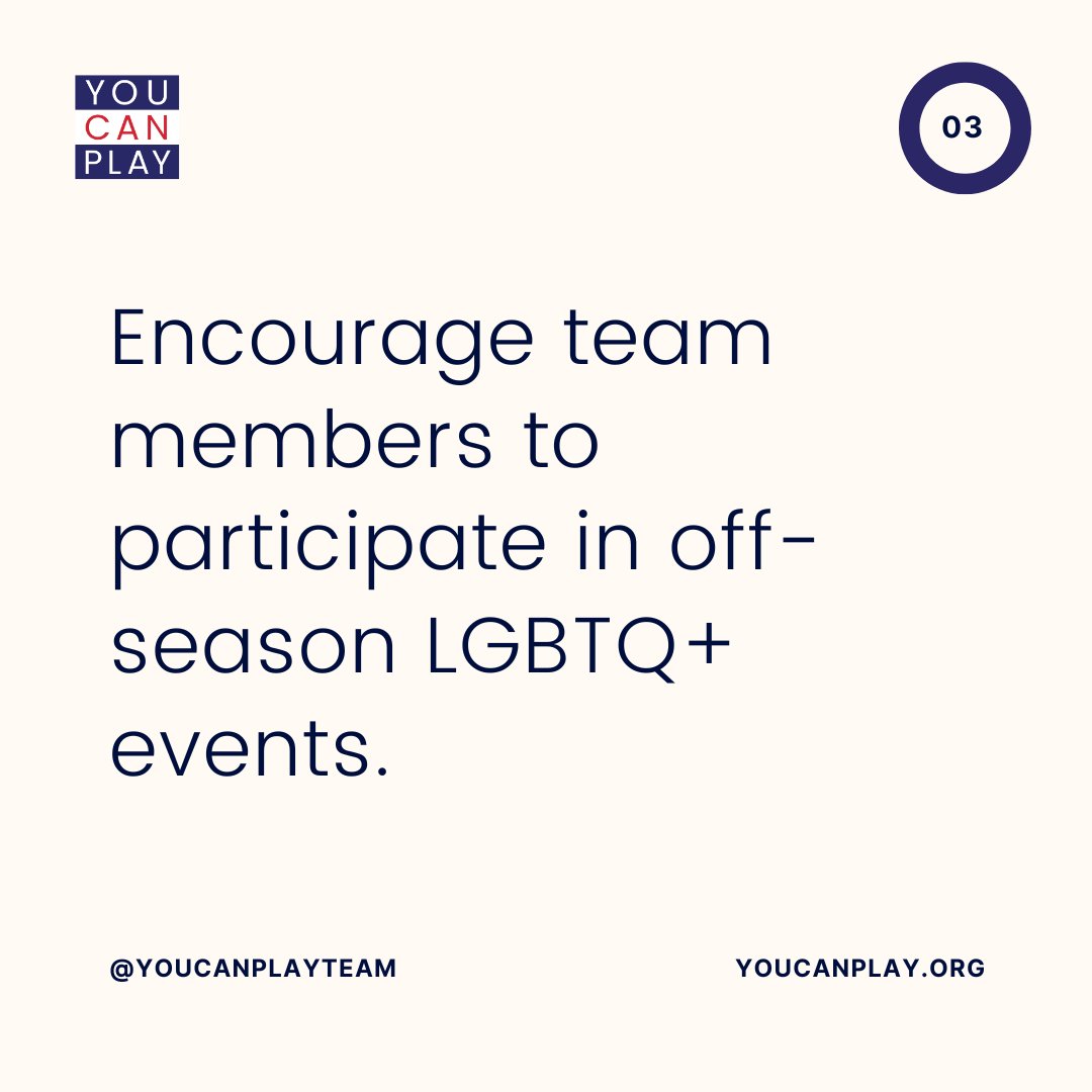 YouCanPlayTeam's tweet image. Support Off-Season Inclusivity Events #YouCanPlay #Pride #Pride365