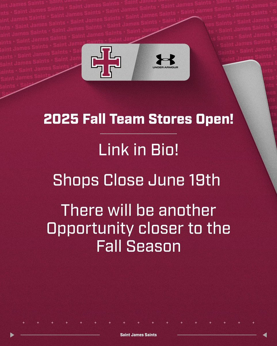 Your first opportunity to order Fall Team gear is here! 

Team Store Links in the bio!