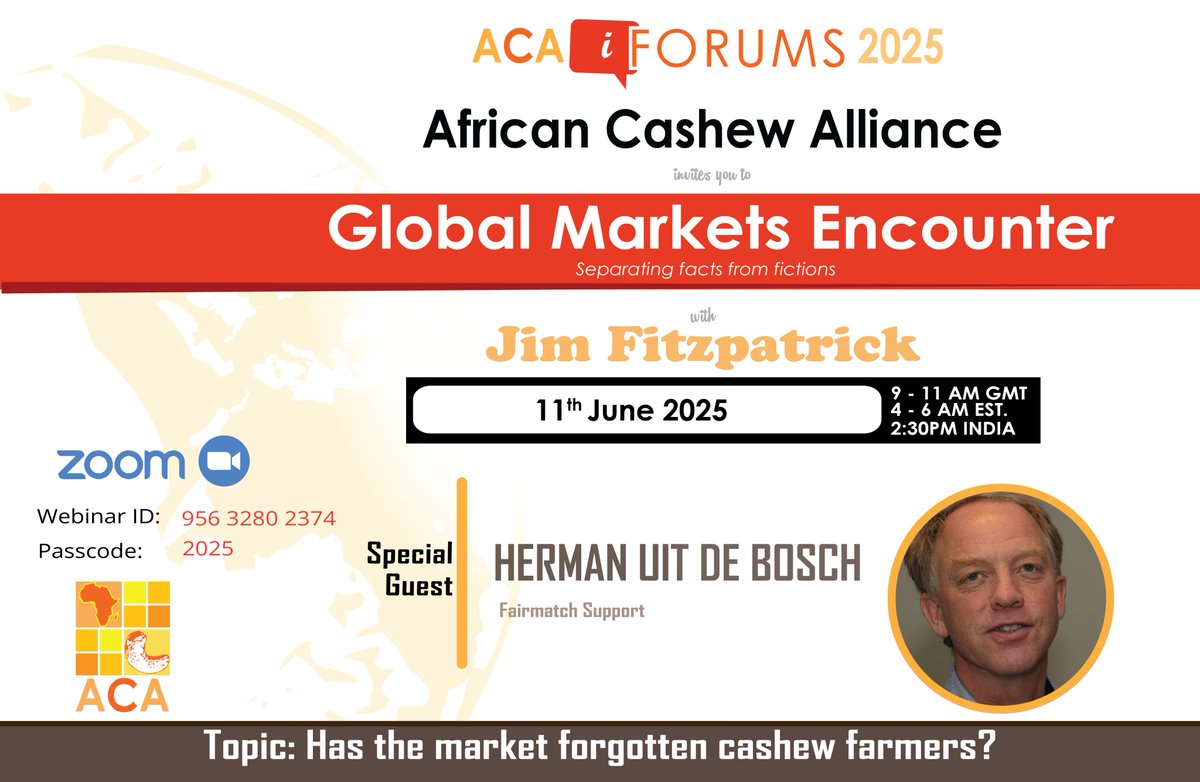 Tomorrow on GME!
We’re asking a crucial question: Has the market forgotten #cashew farmers?
Join Jim Fitzpatrick and guest expert Herman Uit De Bosch of Fairmatch Support as we explore the role of farmers and how to build a fairer, more inclusive cashew industry.
#Sustainability