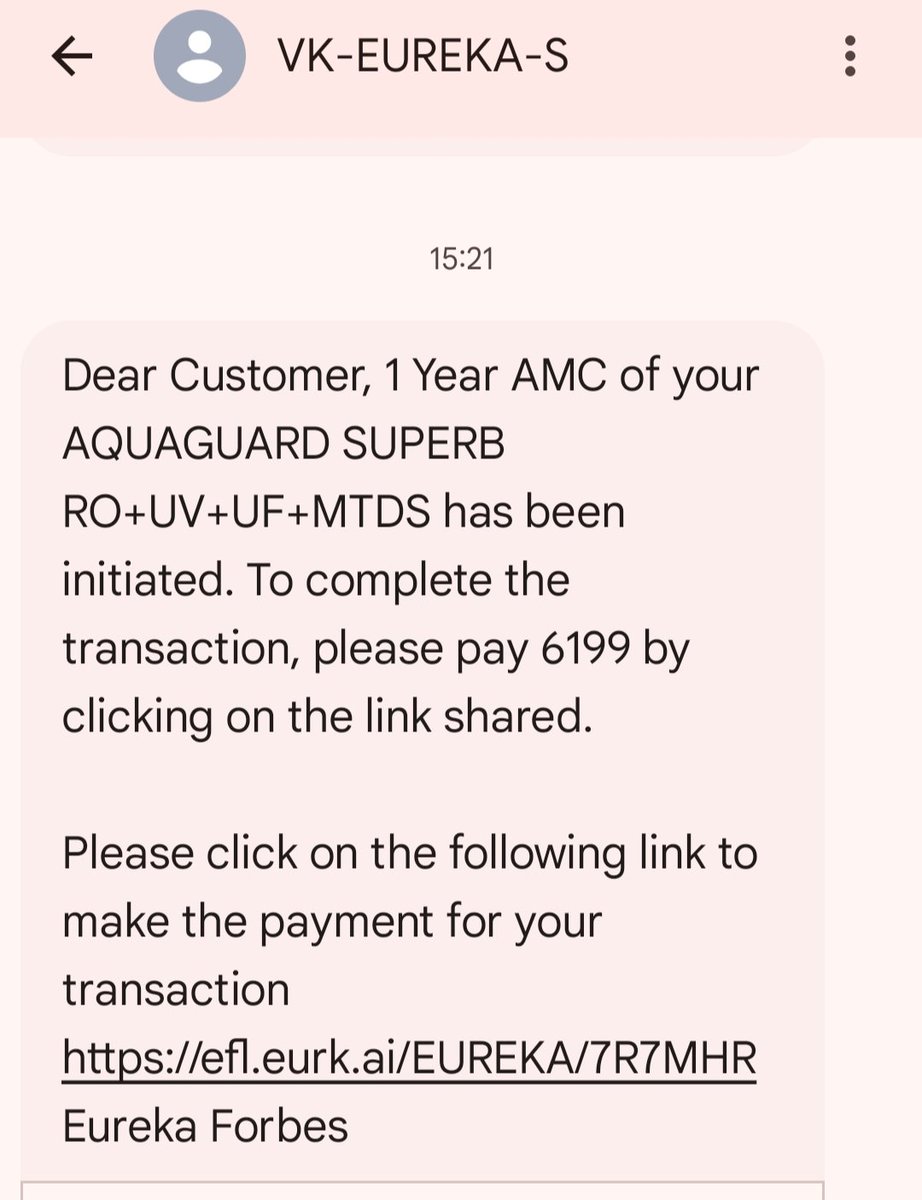 Devbratakumar's tweet photo. @EurekaForbes false message you are giving. Your technician visited. Your fraud company wanted to sell this AMC even my AMC is still alive. Your technician didn't service my machine and left saying my filter life is over. @jagograhakjago https://t.co/899PiOCPsj