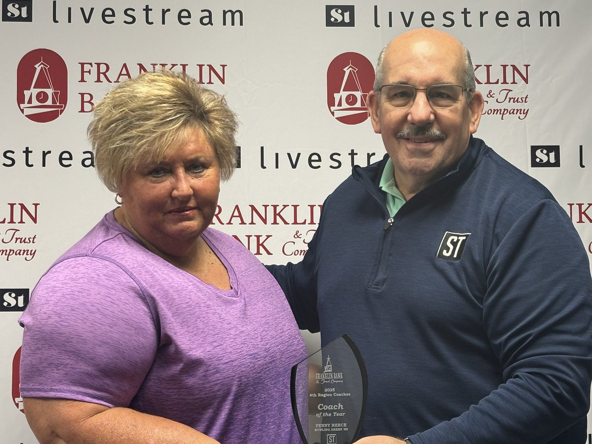 Congratulations Coach Penny Reece, Bowling Green Lady Purples Softball Head coach. Coach Reece was honored with the 2025 Softball Coach of the Year Award voted on by the 4th Region Softball Coaches Association.