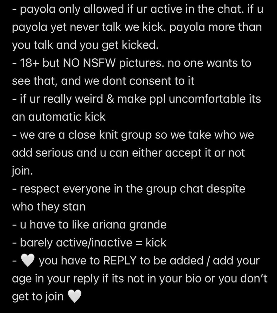 ariana18plus's tweet image. 🚨 HOW TO JOIN ARI 18+ &amp;amp; THE RULES 🚨