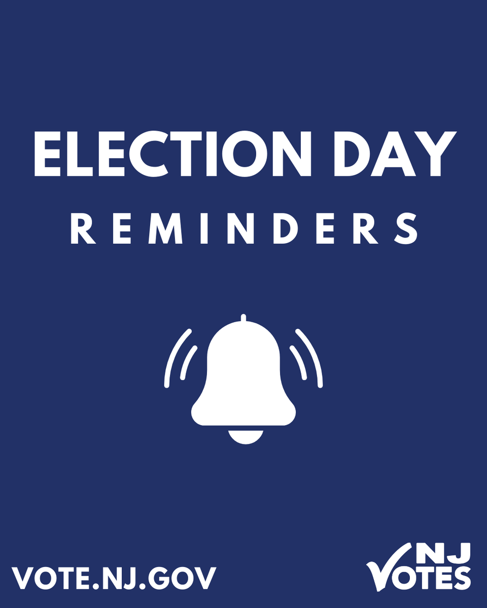 NJ_Votes's tweet image. It’s #ElectionDay! Whether you are voting by mail or heading to the polls to vote in person, be sure to cast your vote by 8pm today, June 10. Find secure drop box locations and polling place information at Vote.NJ.Gov. #NJVotes #PrimaryElection