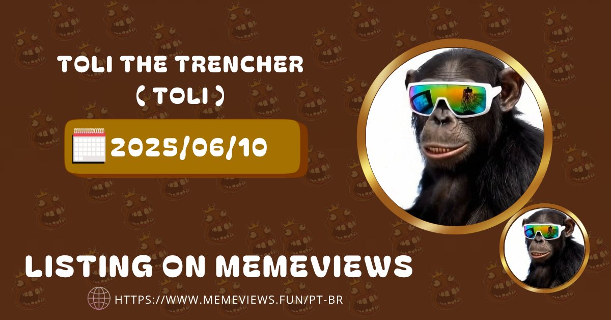 brazuka_ofc's tweet image. ✅ Memeviews thrilled to announce the listing of TOLI THE TRENCHER 🎉

@ToliTheTrencher

✔️Memeviews: Is a cryptocurrency price monitoring website, operating in the rapidly expanding cryptocurrency space.

✔️ Enter, vote and take your token to the main trends!…