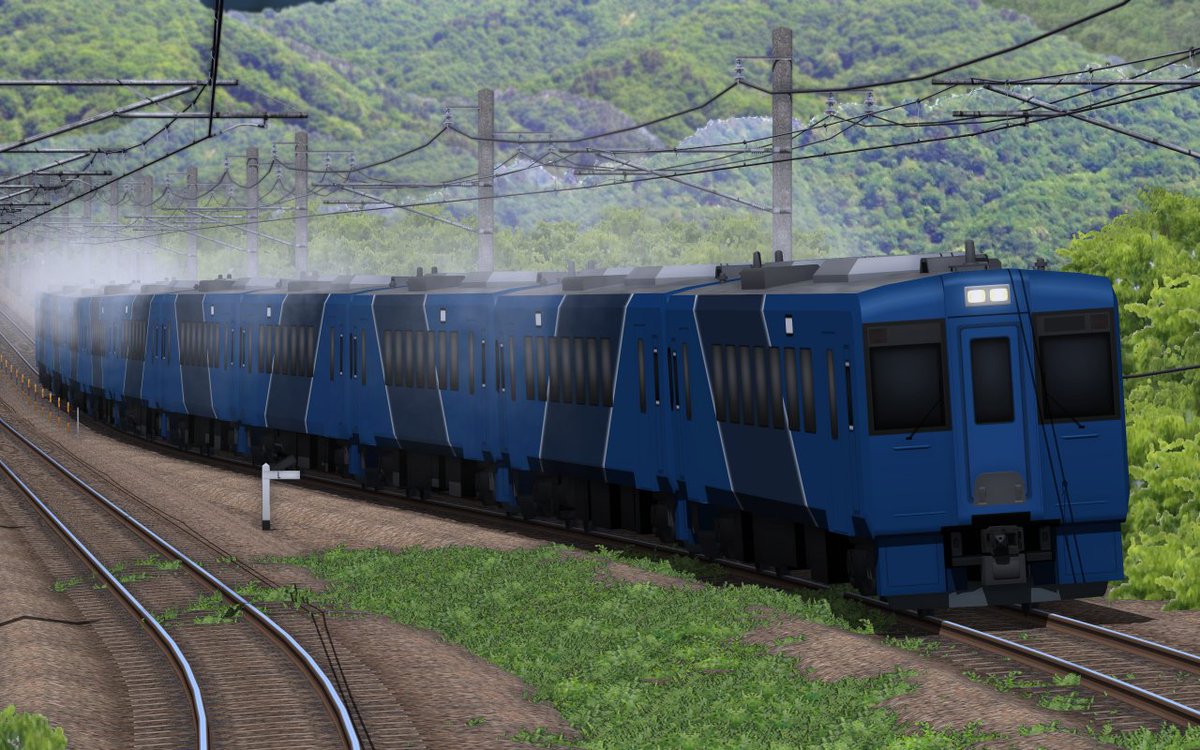 Gomirin_RS's tweet image. GV-E220系によって置き換えられたキハ110系気動車を新たな夜行特急列車に改造しません #RailSim