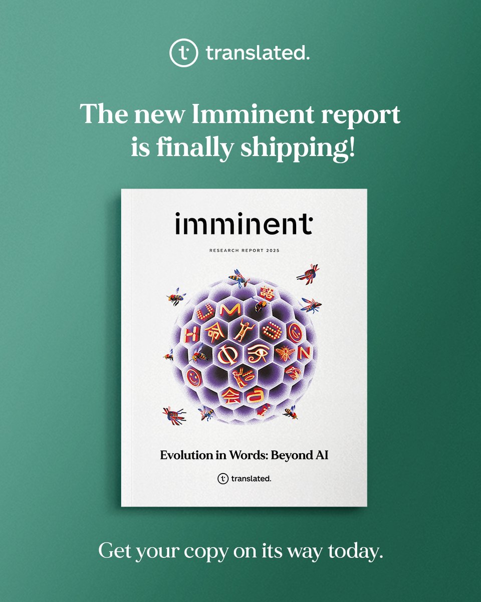 It’s here! 
Imminent’s new Report is now ready to ship all around the world! 

Dive into this year’s edition and explore AI’s impact on #language, #economy, and #society as a whole — revealing how it’s reshaping communication and redefining human #connection.

Get your copy!
