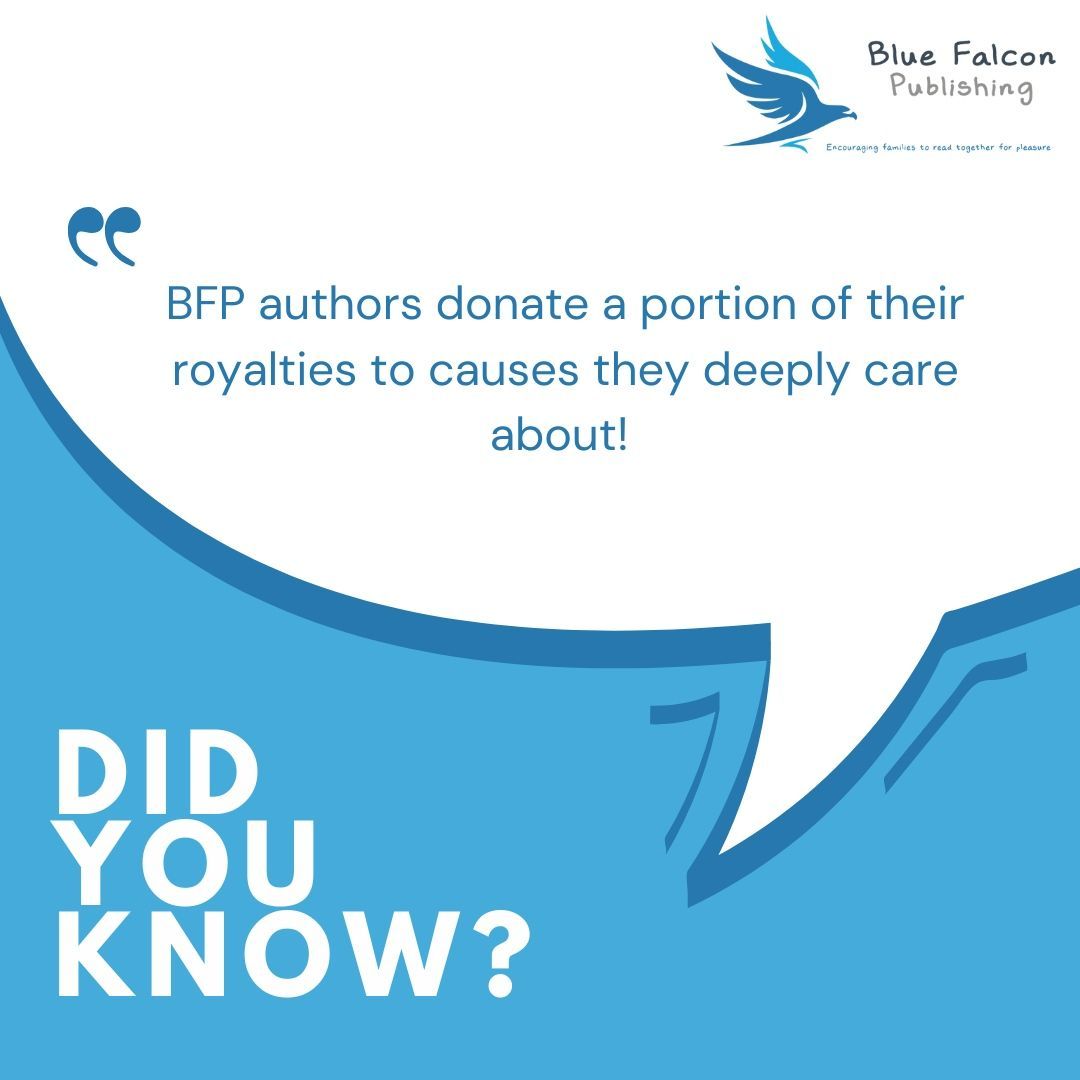 Did You Know?

BFP authors donate a portion of their royalties to causes they deeply care about! 

One shining example is Jane McGee's "Cobweb Capers" 🕷️ — a delightful story that helps children overcome the fear of spiders, all while supporting important causes.