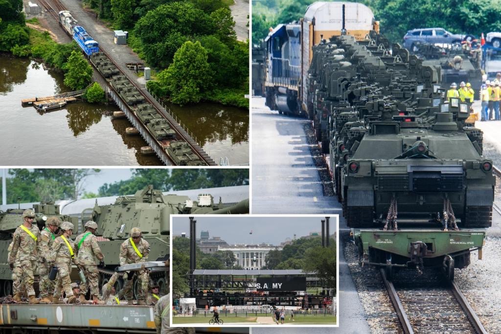 🟥 CIVIL WAR ALERT: U.S. ARMY MASSES TROOPS IN WASHINGTON D.C. UNDER COVER OF MILITARY PARADE AS DEMOCRAT MILITANTS PLAN NATIONWIDE ATTACKS ON AMERICAN FLAG DAY – JUNE 14

🟥 As tensions reach a boiling point, the U.S. government prepares for civil war deployment under the veil