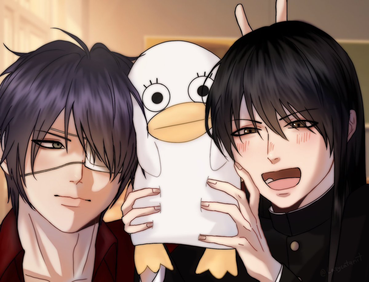 ขอวาดคู่นี้หน่อยมันน่ารักง่ะ #高桂  #3年Z組銀八先生 #TakaZura