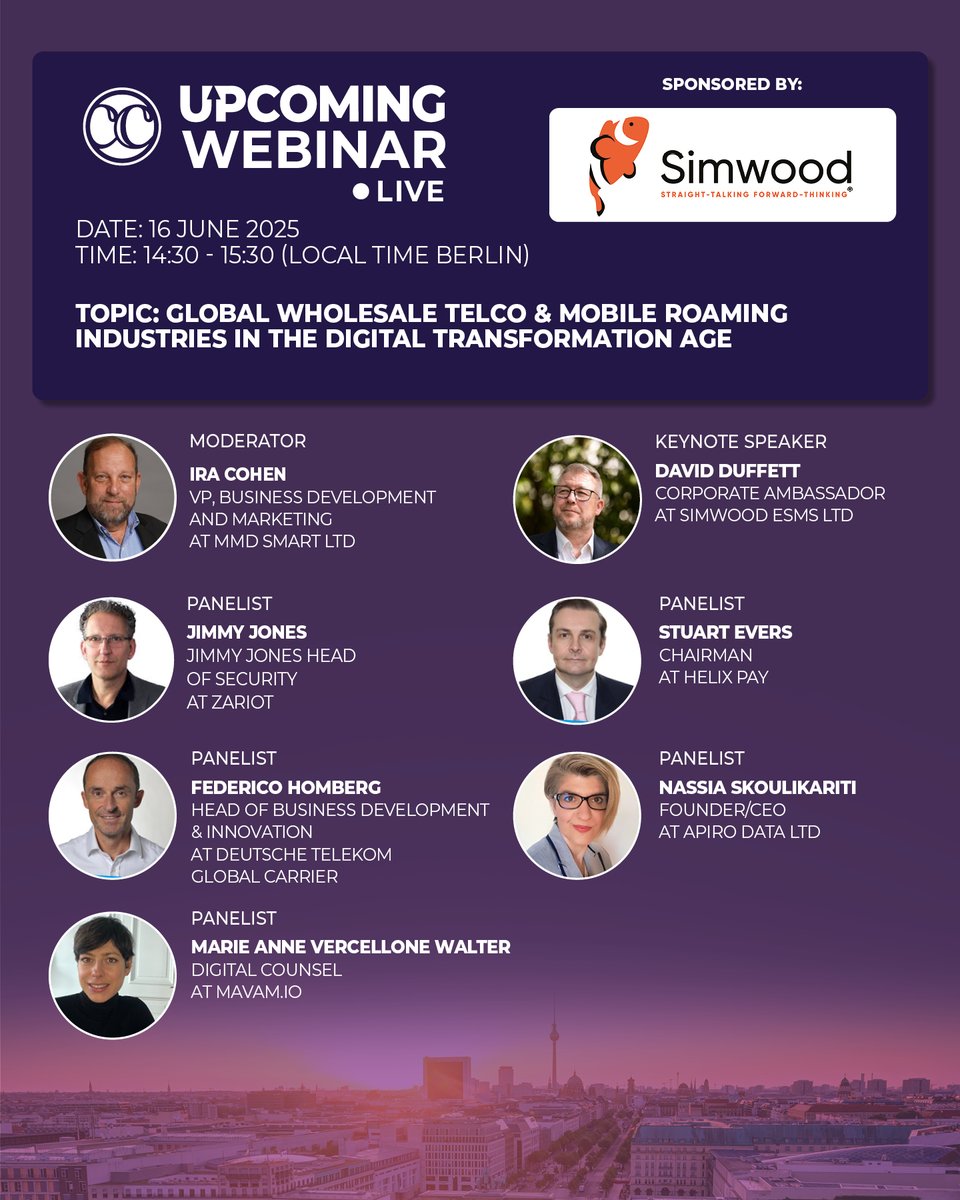 🚨 Jimmy Jones, Head of Security at ZARIOT, is speaking at #GCCM2025 in Berlin on June 16!

He’ll join top voices to discuss the future of #Telco &amp; #Roaming in the age of #eSIM, #IoT, #AI, and cloud-native tech.

🎤 Hybrid session – in person &amp; online!
tinyurl.com/2y6ewns7