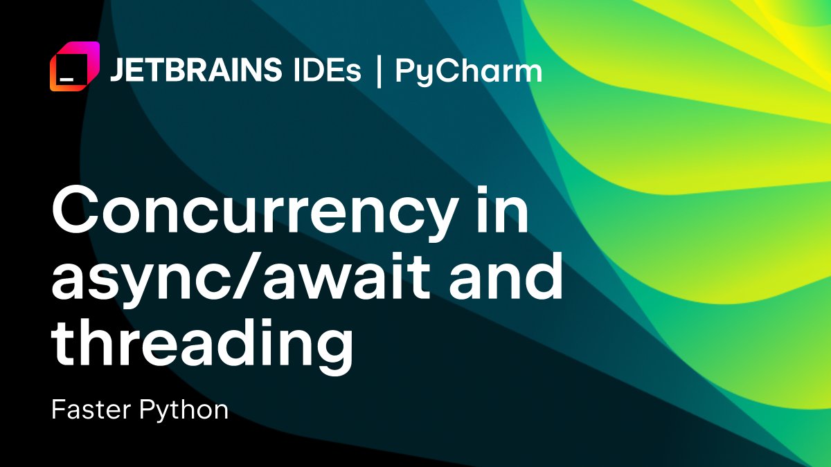 pycharm's tweet image. Want to make your Python code faster? ποΈ
Learn the difference between `async/await` and `threading`, and when to use which.
Read the blog post by @cheukting_ho for a deep dive into concurrency in Python: π jb.gg/fast-py π