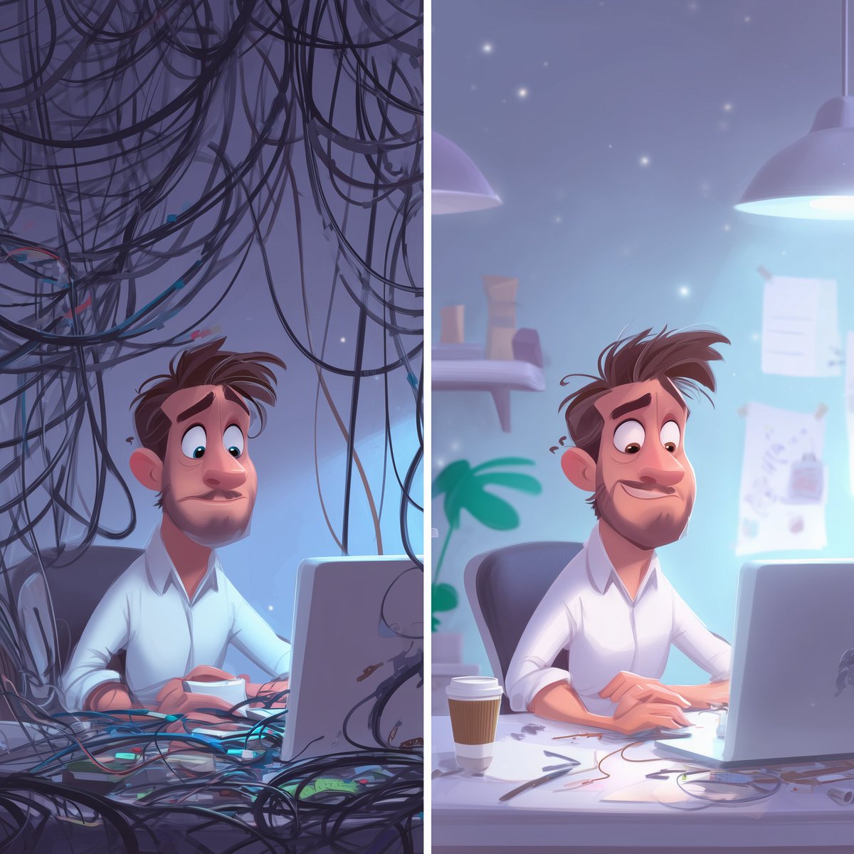 remote_it's tweet image. Left side: Chaos.
🛠️ NAT rules
🧩 Subnet collisions
🧱 Firewall lockouts
Right side: Calm.
📲 Connect by name
🔒 No open ports
🚀 Instant access
Split the screen. See the difference.
#RemoteIt #DevOps #NetworkingSimplified #ZeroTrust
