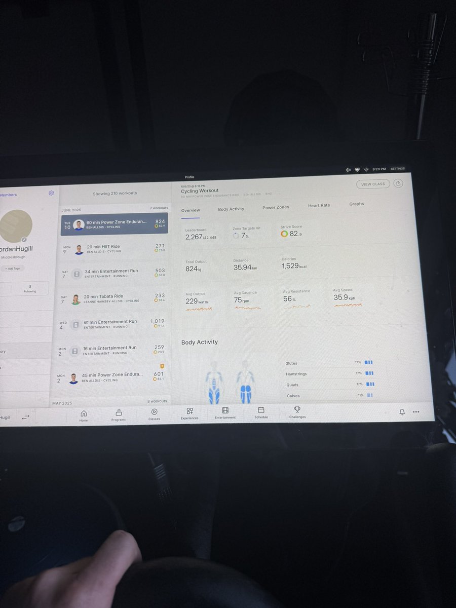 Tough one tonight!🥵🥵🥵 <a href="/onepeloton/">Peloton</a> 

instagram.com/jthugill?igsh=…
