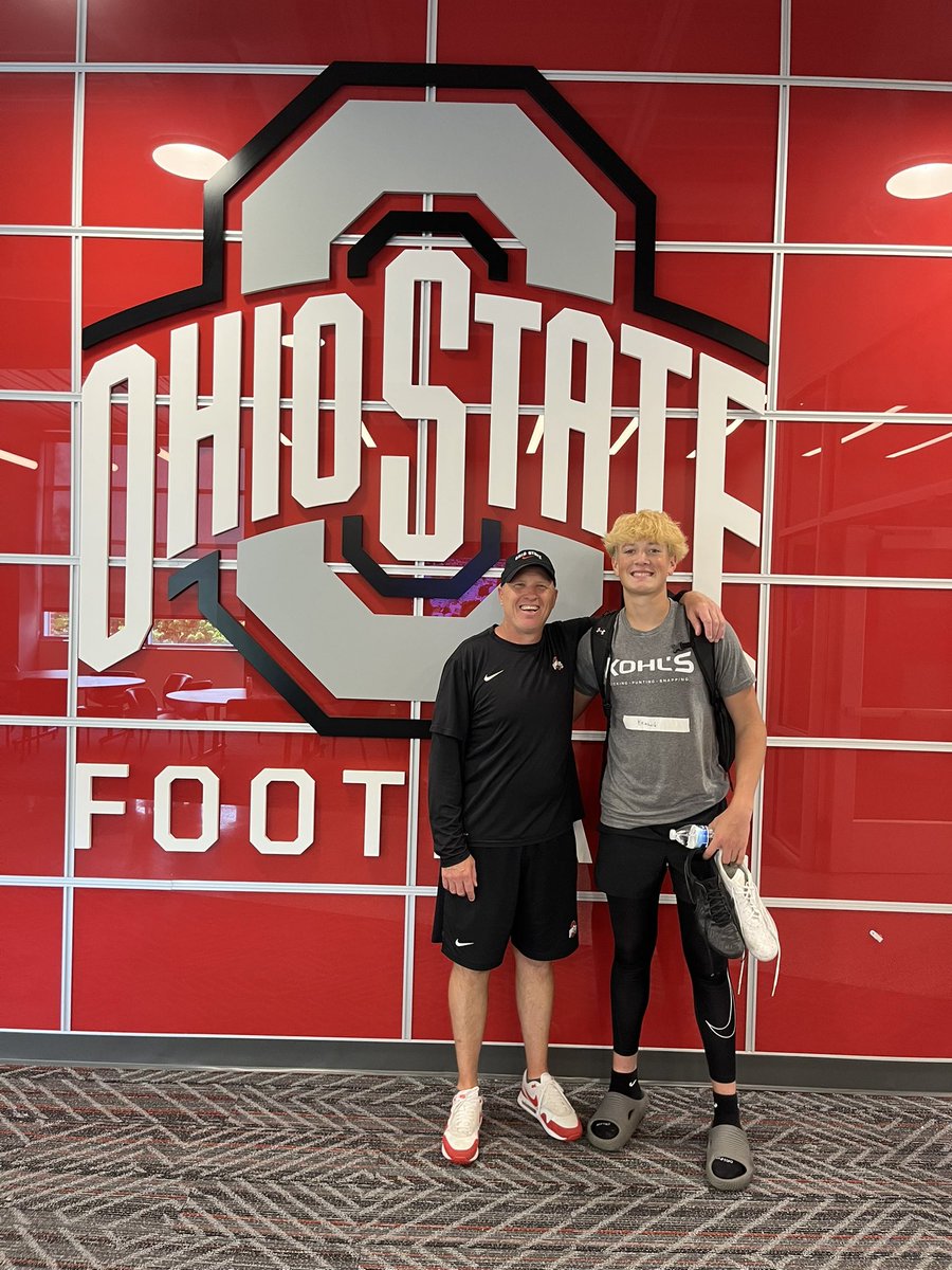 CooperHeimbach's tweet image. Great day @OhioStateFB had an amazing FG set, as well as solid punting and kickoff performances. I appreciate the hospitality from @theGunnerDaniel and Coach Keys as well‼️
@D_Madden_Punter
@KohlsKicking
@ryandaytime
@HKA_Tanalski
@KohlsHighlights