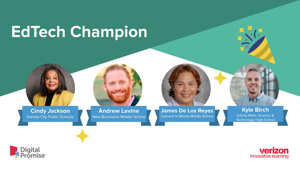 Verizon Innovative Learning Schools (@dpvils) on Twitter photo We're continuing to celebrate our 2024-25 #dpvils award winners! Congrats to our #EdTech Champions:
Cindy Jackson, <a href="/kcpublicschools/">KCPS</a>
Andrew Levine, <a href="/NBMSzebras/">NBMS</a>, <a href="/nbpschools/">New Brunswick Public Schools</a>
Dr. James De Los Reyes, Leonard V. Moore MS, <a href="/_RoselleSchools/">ROSELLE PUBLIC SCHOOLS</a>
<a href="/KyleBirch14/">Kyle Birch</a>, <a href="/InfinitySTEMHS/">Infinity STEM HS</a>, <a href="/ChiPubSchools/">CPS - Chicago Public Schools</a> We're continuing to celebrate our 2024-25 #dpvils award winners! Congrats to our #EdTech Champions:
Cindy Jackson, <a href="/kcpublicschools/">KCPS</a>
Andrew Levine, <a href="/NBMSzebras/">NBMS</a>, <a href="/nbpschools/">New Brunswick Public Schools</a>
Dr. James De Los Reyes, Leonard V. Moore MS, <a href="/_RoselleSchools/">ROSELLE PUBLIC SCHOOLS</a>
<a href="/KyleBirch14/">Kyle Birch</a>, <a href="/InfinitySTEMHS/">Infinity STEM HS</a>, <a href="/ChiPubSchools/">CPS - Chicago Public Schools</a>