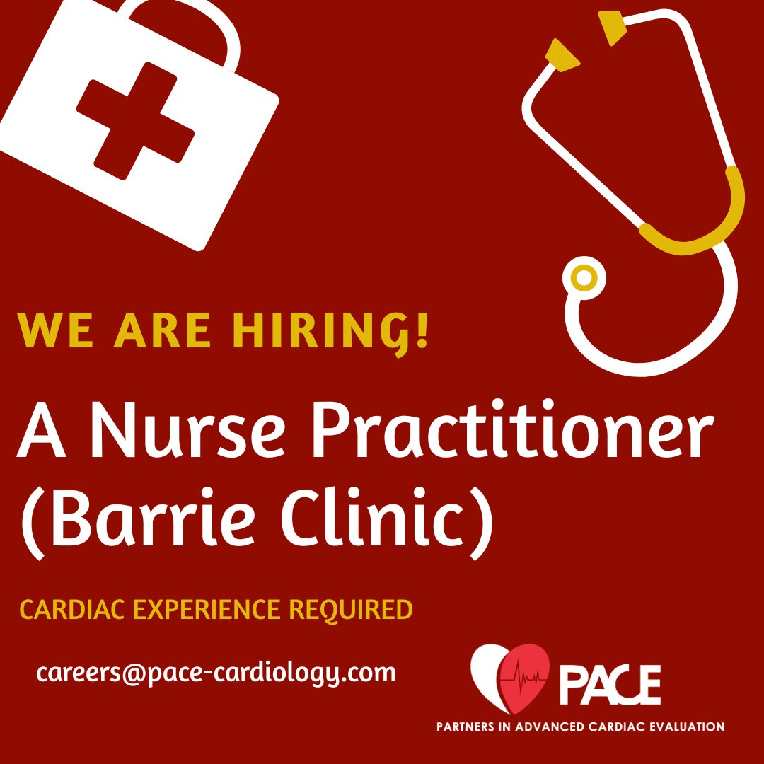 We're Hiring -- A  Nurse Practitioner (Barrie, Ontario)
#NursePractitioner #NPJobs 
 #HealthcareHiring 
 #HeartHealth 
#CardiologyNurse #NursingJobs 
#CanadianNurse 
#AdvancedPracticeNurse 
<a href="/heartablator/">Yaariv Khaykin</a>