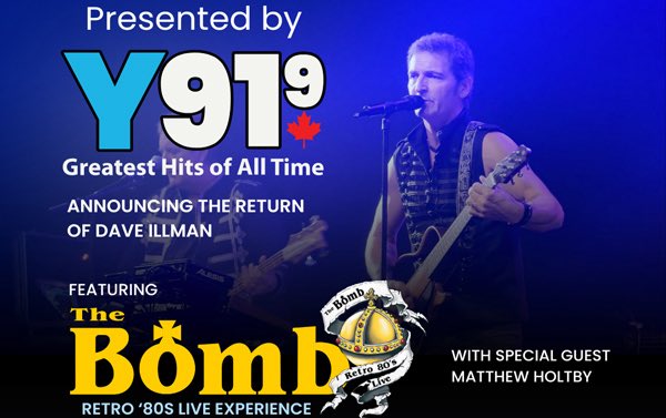 Y91.9 is giving you the chance to see The Bomb at Flato Academy Theatre in Lindsay!

🎟️ Keep listening to Dave in the afternoons this week for your chance to score tickets for the show on Friday, June 20th!🎉

🎧 Listen live: y919.fm/index.php/list…