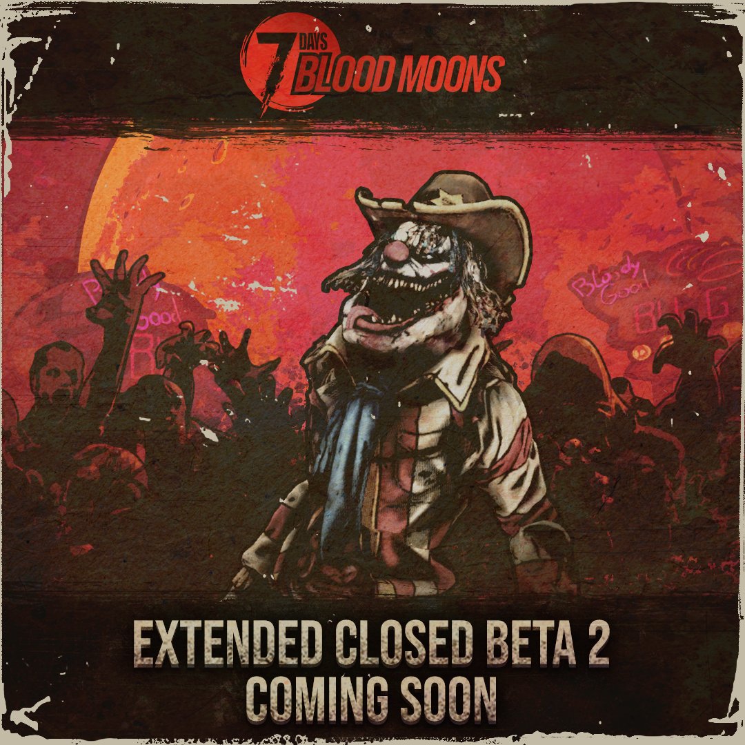 7DaysBloodmoons's tweet image. Our extended Closed Beta 2 is on the way, Survivors!🧟
As our team is tackling the wealth of feedback from the last Beta, this event is exclusively open to candidates who participated in the Closed Beta 2 or previously received a Beta Key for it.
Stay tuned, as we’ll share more…