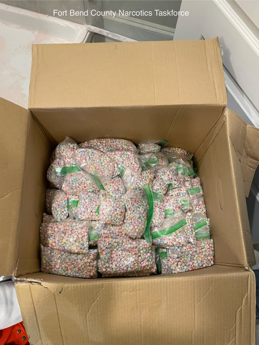 DEAHouston (@deahoustondiv) on Twitter photo Bags of colored fentanyl seized during a joint investigation with DEA Houston and <a href="/FBIDallas/">FBI Dallas</a> in Lufkin. Thanks to Lufkin PD; Harris CSO; HPD; the Texas Department of Public Safety-Criminal Investigations Division and the Fort Bend County Narcotics Taskforce for their assistance. Bags of colored fentanyl seized during a joint investigation with DEA Houston and <a href="/FBIDallas/">FBI Dallas</a> in Lufkin. Thanks to Lufkin PD; Harris CSO; HPD; the Texas Department of Public Safety-Criminal Investigations Division and the Fort Bend County Narcotics Taskforce for their assistance.