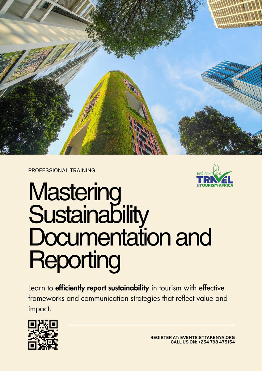 Sustainable Travel & Tourism Africa-Consulting (@sttakenya) on Twitter photo Join us this Friday 13th, of June as we explore issues in sustainable tourism documentation, reporting and communication (unit1), hosted by <a href="/GonaJudy/">Judy Kepher Gona #sttaconsulting</a>. Among other things, we will learn about:
๐ Effective documentation
๐ Sustainability metrics
๐ Turning data into stories
๐ Join us this Friday 13th, of June as we explore issues in sustainable tourism documentation, reporting and communication (unit1), hosted by <a href="/GonaJudy/">Judy Kepher Gona #sttaconsulting</a>. Among other things, we will learn about:
๐ Effective documentation
๐ Sustainability metrics
๐ Turning data into stories
๐