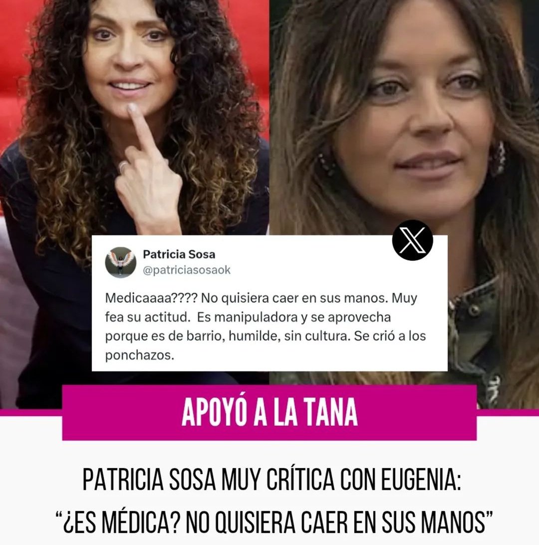 Aplausos para Patricia Sosa,todo lo vemos de afuera.
#GranHermano
