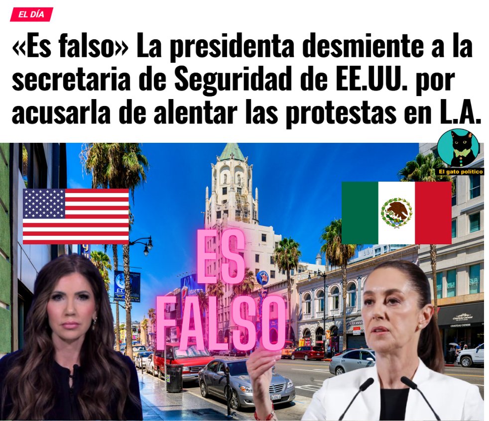 🔴🔴La presidenta de México no se calla ante el Gobierno de EE.UU. y le responde con contundencia a Kristi Noem. 
Estamos bien representados. 🇲🇽🥁🥁
➡️ ➡️ wp.me/pbiqPq-pHi