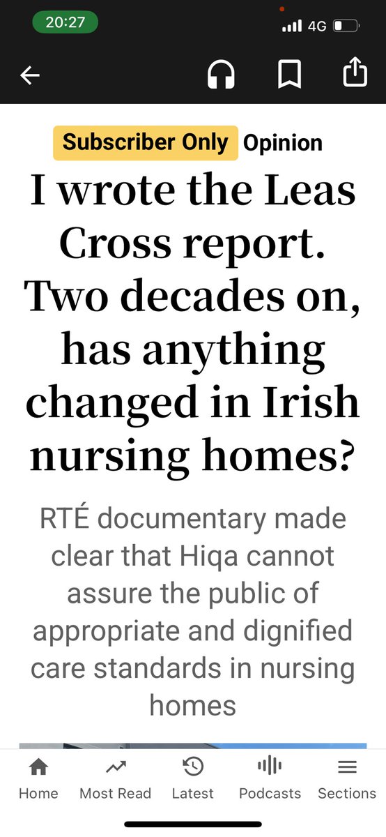 CMHaughey's tweet photo. #NursingHomesInCrisis
@CareChampions2 

#Accountability 
#LeasCross 
Professor Des O’Neill in today’s @IrishTimes 
#rteinvestigates 
@aoifehegs https://t.co/LD30Cpdne3