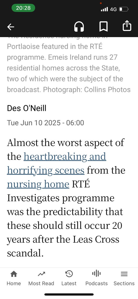 CMHaughey's tweet photo. #NursingHomesInCrisis
@CareChampions2 

#Accountability 
#LeasCross 
Professor Des O’Neill in today’s @IrishTimes 
#rteinvestigates 
@aoifehegs https://t.co/LD30Cpdne3