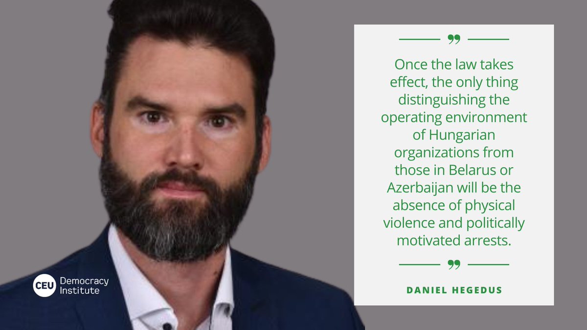 🗣️🗞️ "This kind of escalation is not a sign of strength, but of fear," our Research Affiliate <a href="/DanielHegedus82/">Daniel Hegedus</a> told <a href="/444hu/">444</a> in an interview on the Hungarian government's measures against NGOs and independent media.

Details:
👉 cutt.ly/JrmBnmHk