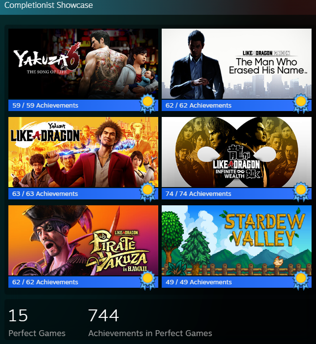 FoxPliskin98's tweet photo. I know, nobody cares but I've completed every Yakuza mainline games to 100% https://t.co/saKku1ZYVl