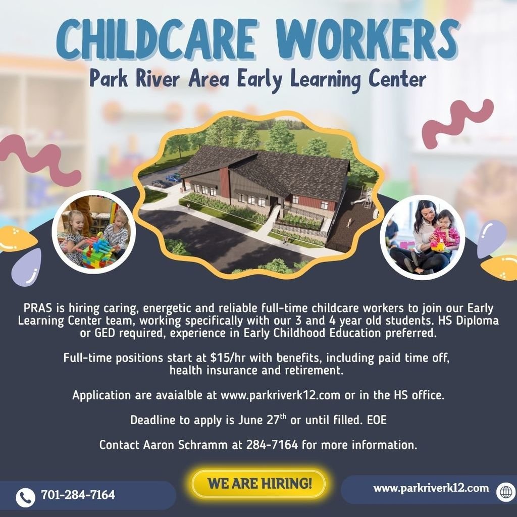 Looking for warm, nurturing individuals to care for our youngest kiddos at our new Early Learning Center!