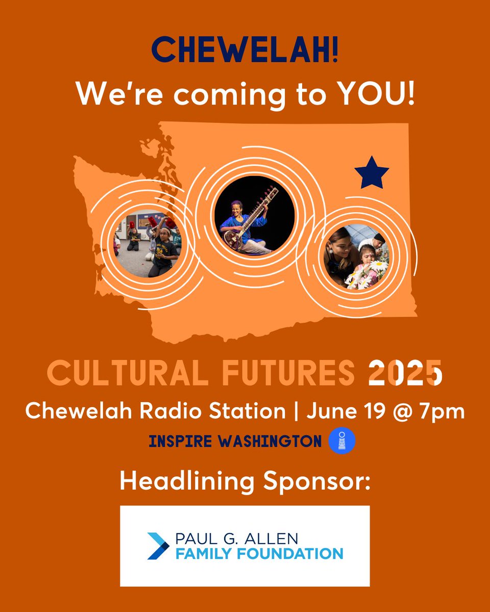 Wenatchee, Twisp, &amp; Chewelah: time for Cultural Futures! This is a FREE funding &amp; policy workshop for cultural supporters. inspirewashington.org/events/cultura… 

Thank you to our Headlining Sponsor @PGAFamilyFdn &amp; our host orgs <a href="/TwispWorks/">TwispWorks</a>, Wenatchee Valley Museum &amp; Chewelah Radio Station.