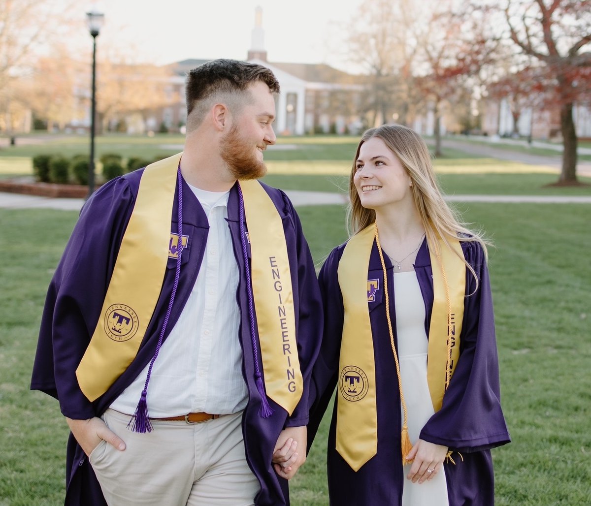 tntechcsc's tweet image. You never know who you’ll meet at SOAR. Just ask newlyweds and spring computer science grads Micah and Alyssa (Kitchen) Jones. The couple met at freshman orientation at Tennessee Tech in 2021 and exchanged vows June 5. 

Read more: tntech.edu/news/releases/…